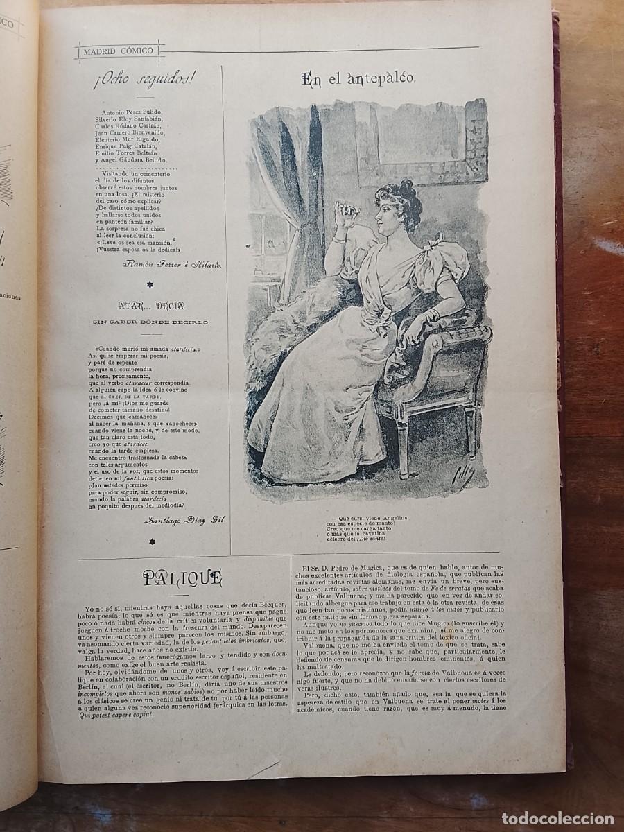 Libros antiguos: Madrid c&oacute;mico 1897, 12 n&uacute;meros, dibujos, vi&ntilde;etas c&oacute;micas - Foto 13