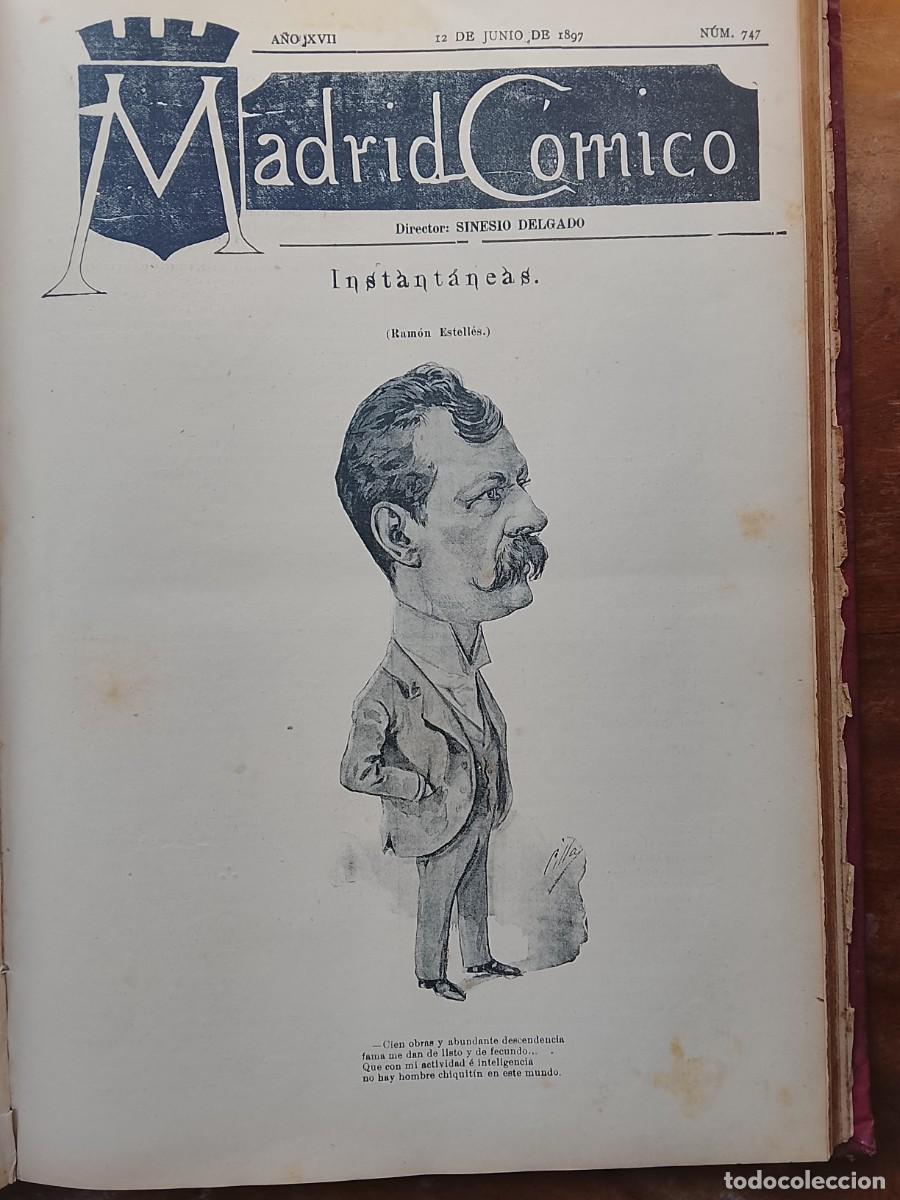 Libros antiguos: Madrid c&oacute;mico 1897, 12 n&uacute;meros, dibujos, vi&ntilde;etas c&oacute;micas - Foto 19