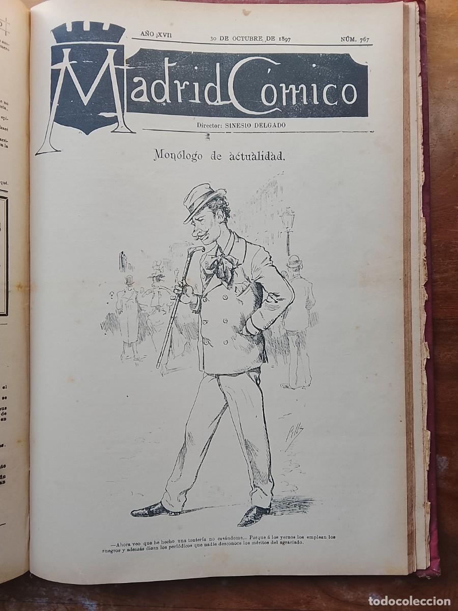 Libros antiguos: Madrid c&oacute;mico 1897, 12 n&uacute;meros, dibujos, vi&ntilde;etas c&oacute;micas - Foto 23