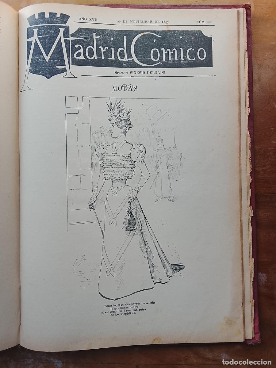 Libros antiguos: Madrid c&oacute;mico 1897, 12 n&uacute;meros, dibujos, vi&ntilde;etas c&oacute;micas - Foto 24