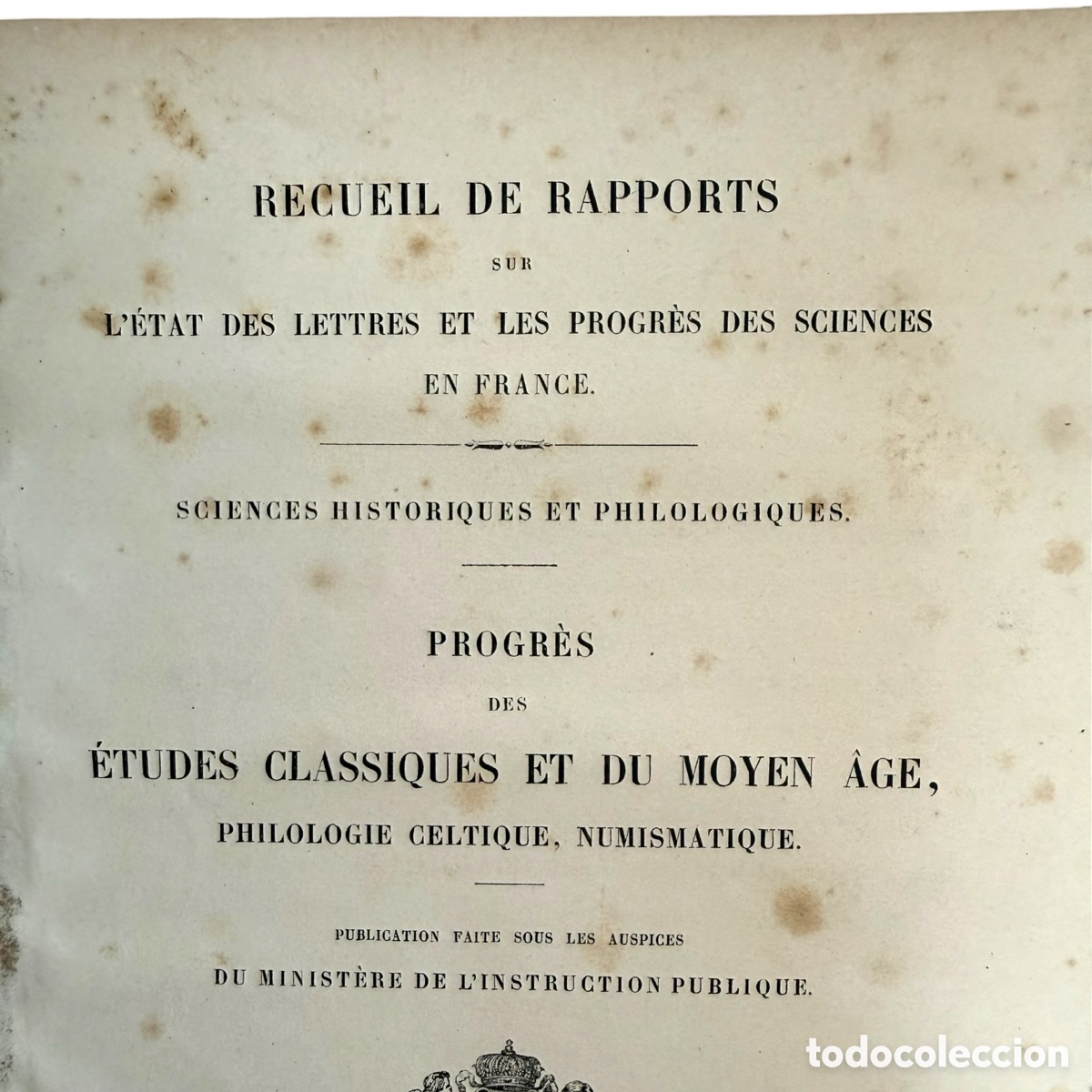 Libros antiguos: Libro Recueil de Rapports Franc&eacute;s de 1868 - Foto 4