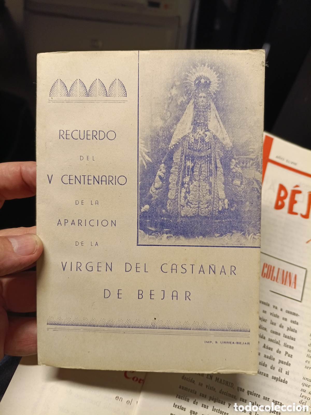 Libros antiguos: Recuerdo del V centenario de la aparici&oacute;n de la virgen del casta&ntilde;ar