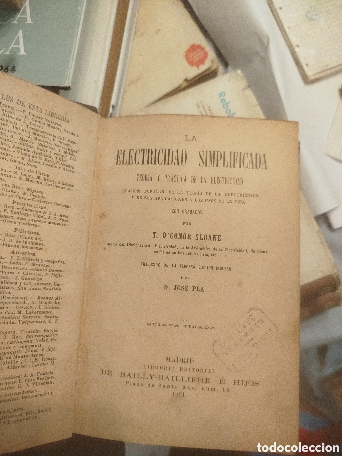 Libros antiguos: La electricidad simplificada 1901