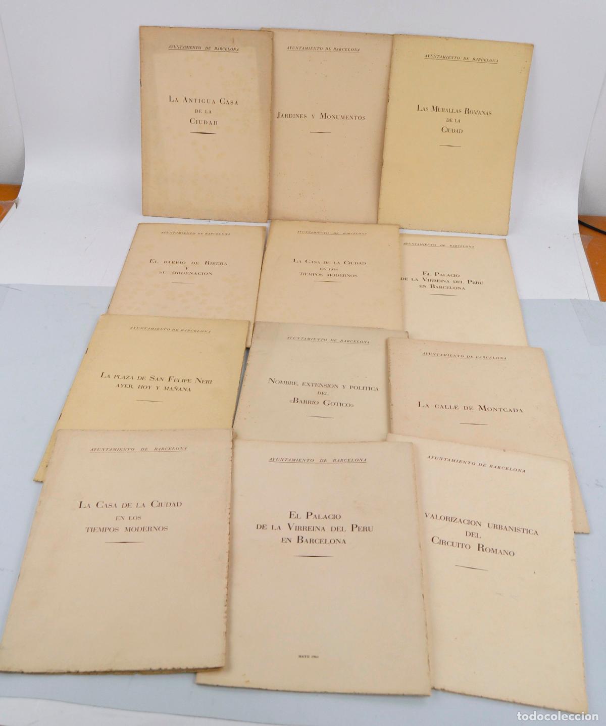 Antiquarische B&uuml;cher: 12 fasc&iacute;culos o cuadernos monogr&aacute;ficos de ciudad Barcelona, 1950's - 1960's, Adolfo Florensa Ferrer.