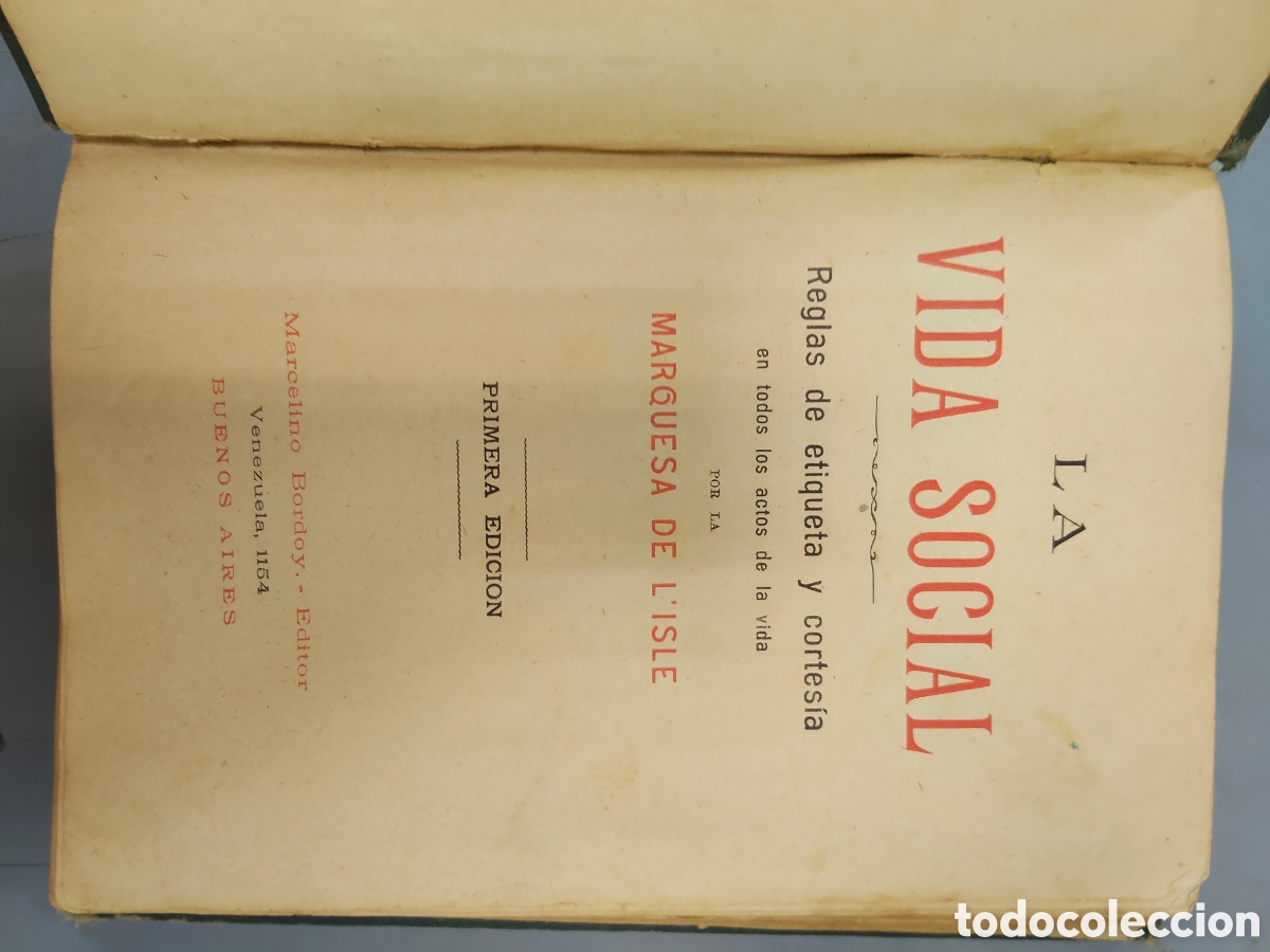 Libros antiguos: La vida Socials MARQUESA DE LISLE - Foto 2