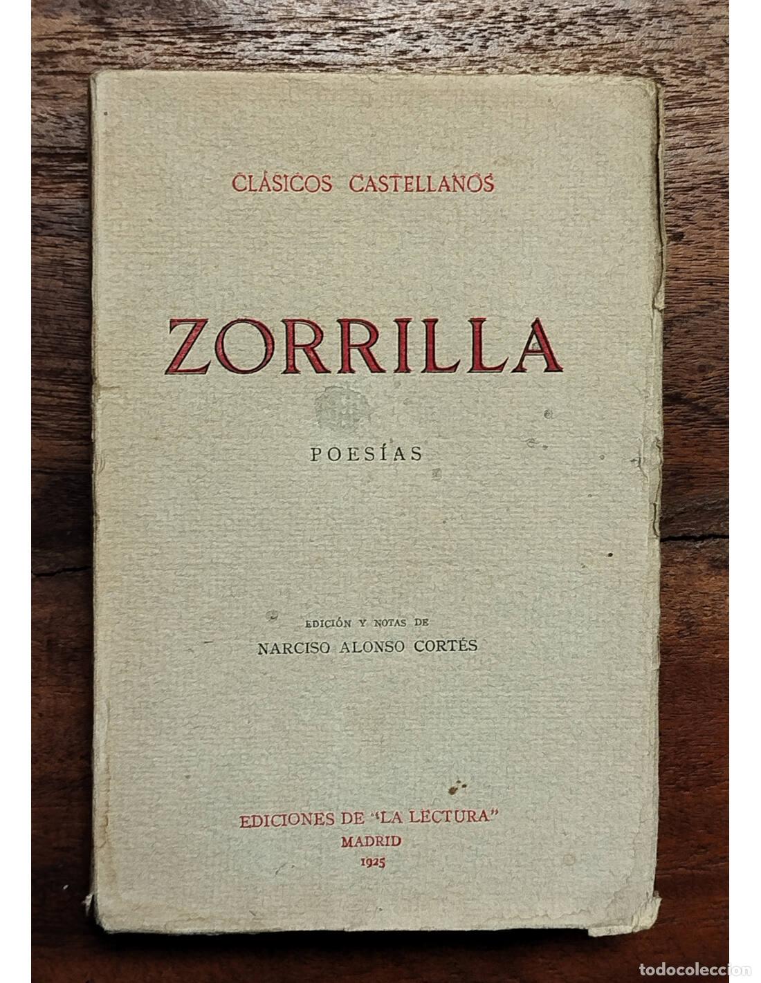 Libros antiguos: POES&Iacute;AS. ZORRILLA, Jos&eacute;. Ediciones de La Lectura. 1925.