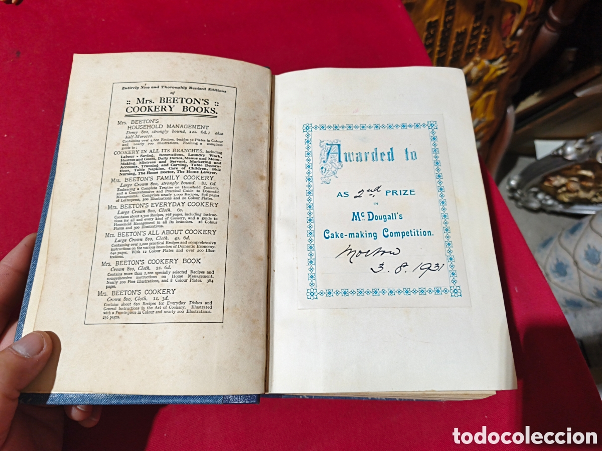 Livres anciens: MRS BEETON ' S FAMILY COOKERY 3000 RECETAS A&Ntilde;OS VEINTE O TREINTA EN INGL&Eacute;S COCINA Y REPOSTER&Iacute;A GASTR