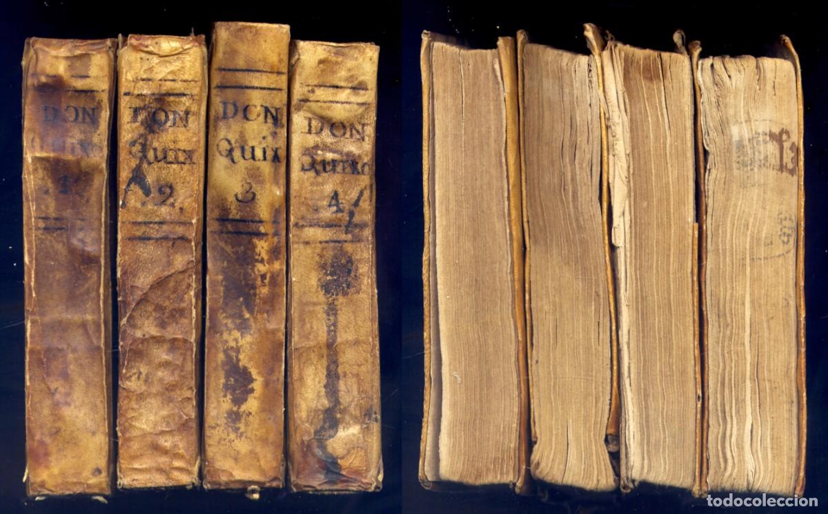 Libros antiguos: CERVANTES. Vida y hechos del Ingenioso cavallero D. Quixote de la Mancha. Barcelona, Jolis, (1755).