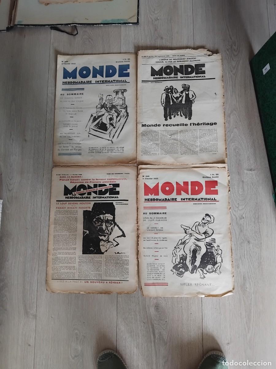 Libros antiguos: MAGAZINE MONDE HENRI BARBUSSE 1933-1935 7 NUMEROS DONT CELUI DE SON DECES