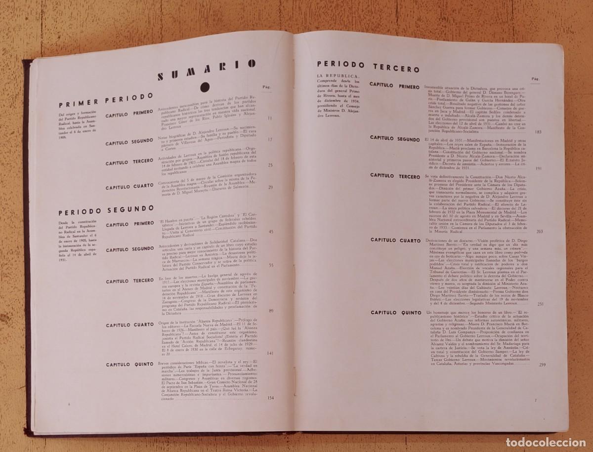 Libros antiguos: Libro de Oro del Partido Republicano Radical 1864 - 1934 - Foto 24