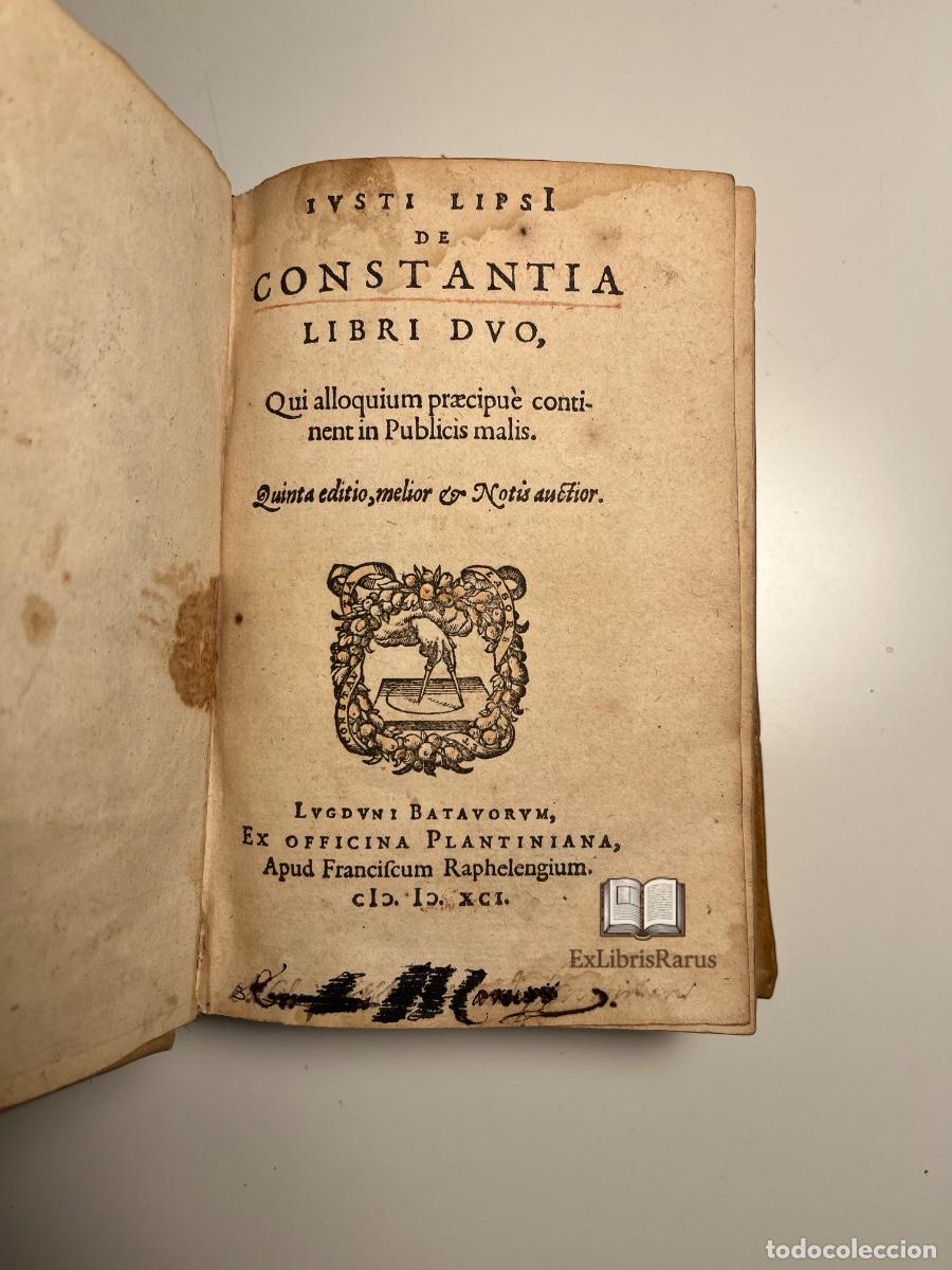 Libros antiguos: JUSTUS LIPSIUS &ndash; DE CONSTANTIA / EPISTOLAE / DE RECTA PRONUNTIATIONE - Foto 4