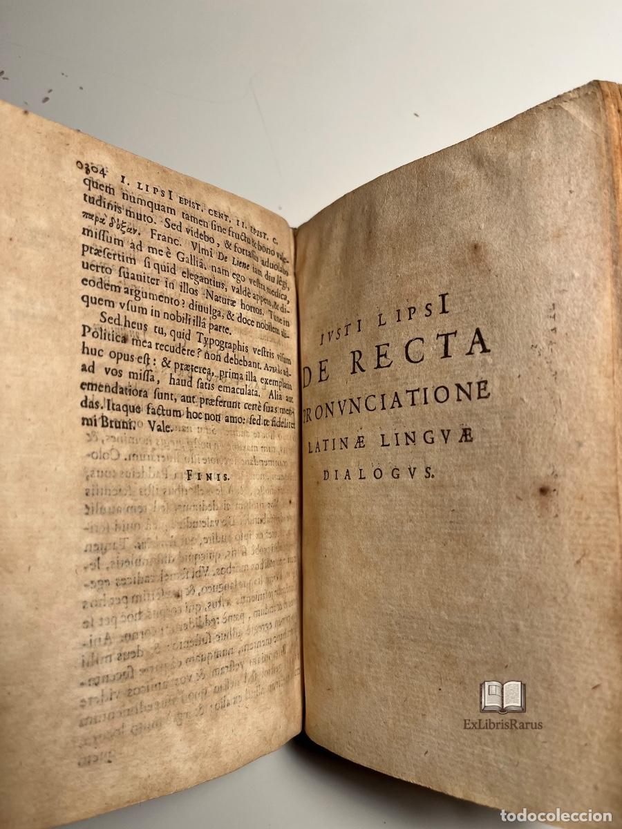 Libros antiguos: JUSTUS LIPSIUS &ndash; DE CONSTANTIA / EPISTOLAE / DE RECTA PRONUNTIATIONE - Foto 5