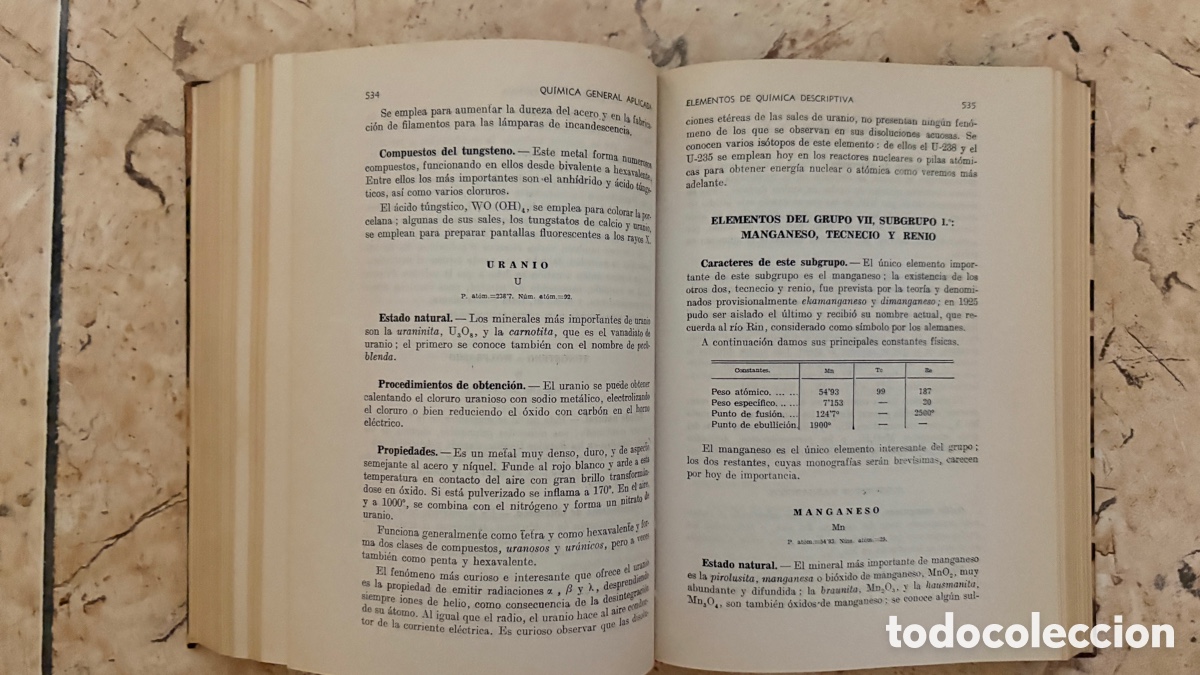 Libros antiguos: Qu&iacute;mica General Aplicada - Foto 5