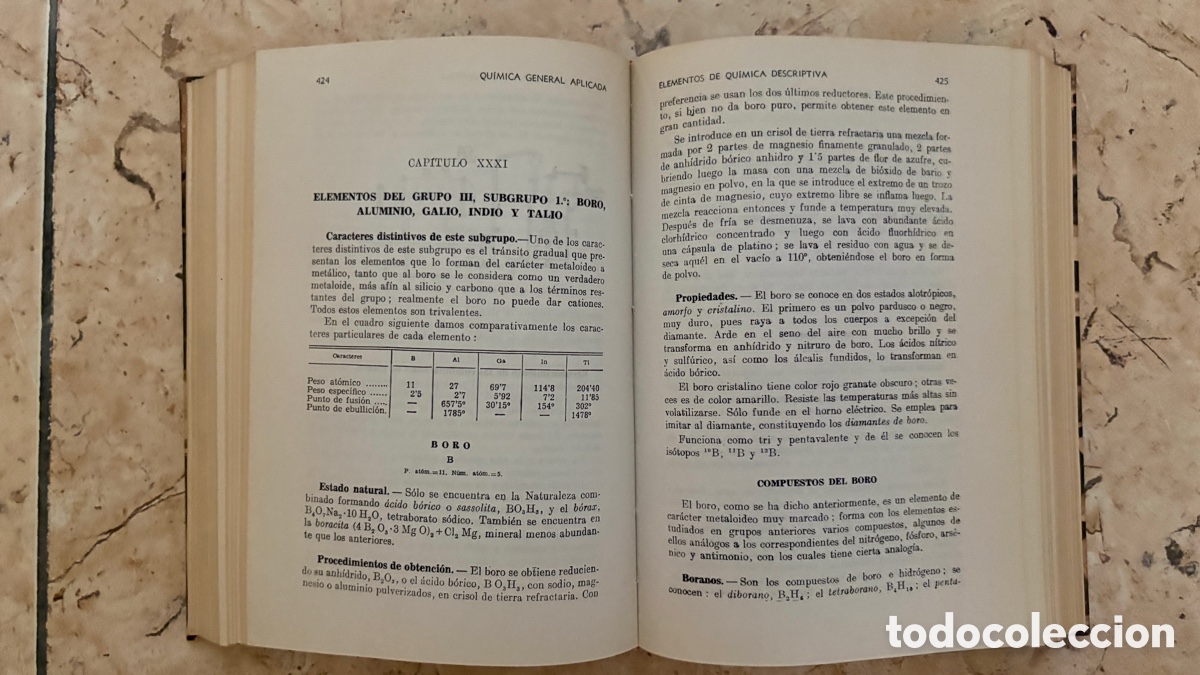 Libros antiguos: Qu&iacute;mica General Aplicada - Foto 6
