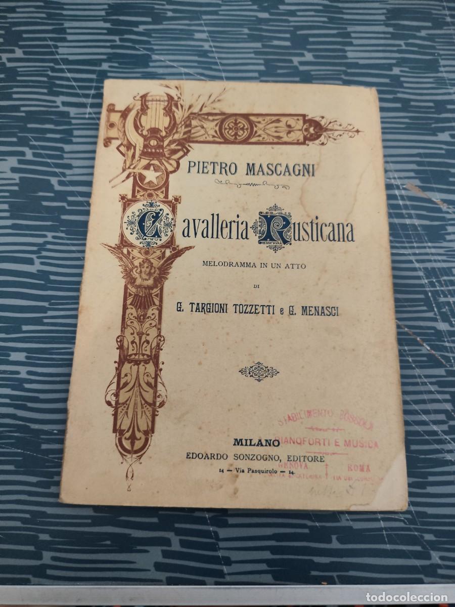 Libros antiguos: CAVALLERIA RUSTICANA,G TARGIONI TOZZETTI,G MENASCI,MILANO,31 P&Aacute;GINAS.