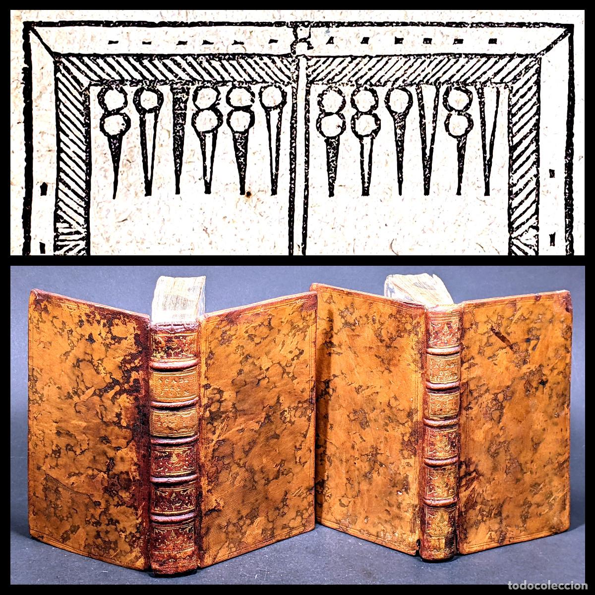 Old books: A&ntilde;o 1777 Manual de juegos Billar Ajedrez Backgammon Academia de los juegos Completa en 2V Grabados
