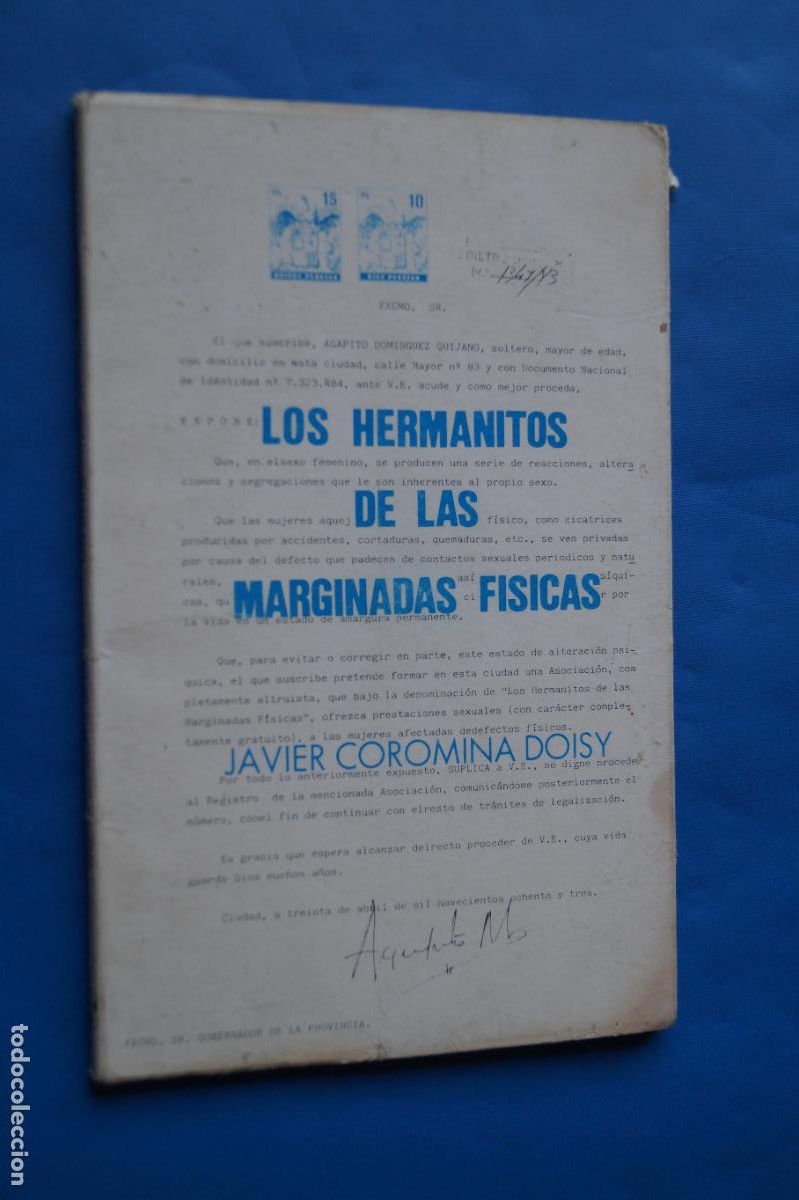 Libros antiguos: LOS HERMANITOS DE LAS MARGINADAS FISICAS. JAVIER COROMINA DOISY.