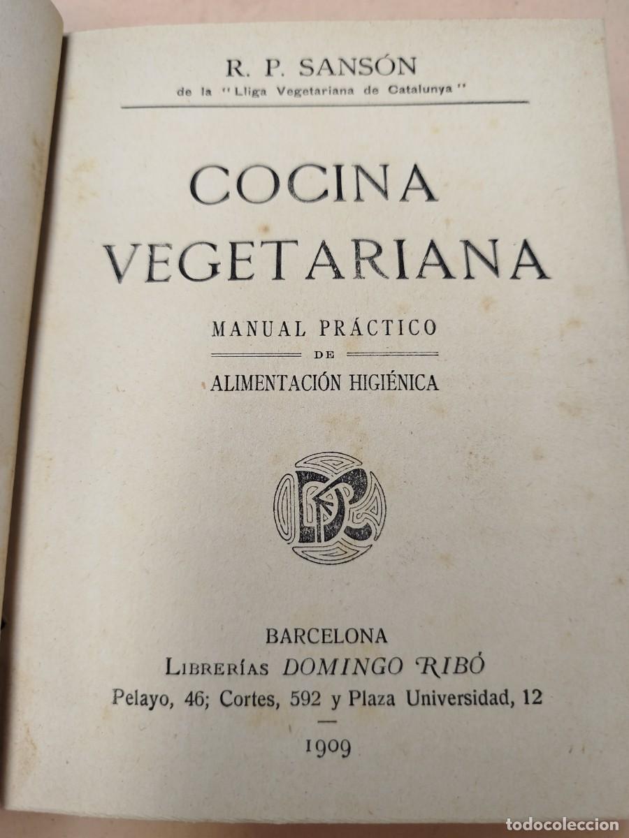 Libros antiguos: COCINA VEGETARIANA SANSON