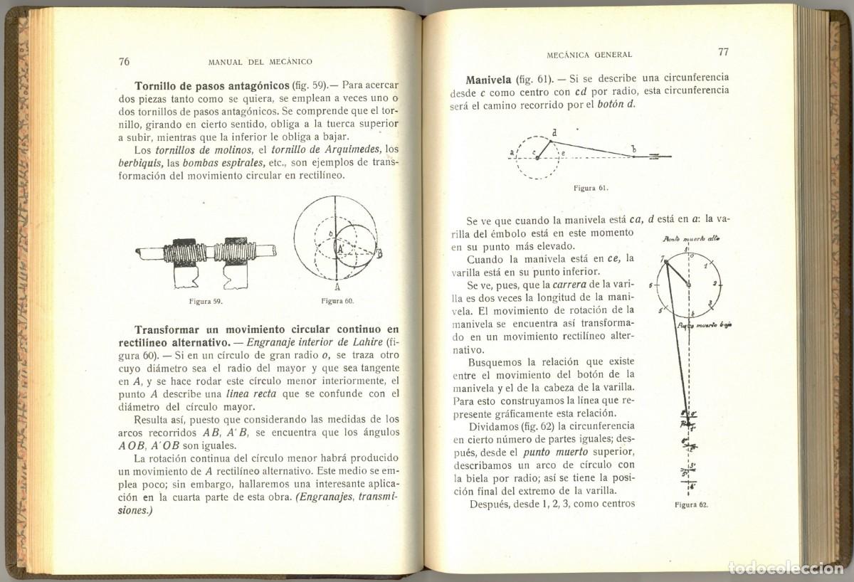 Libros antiguos: MANUAL DEL MEC&Aacute;NICO I - 1932 - Foto 3