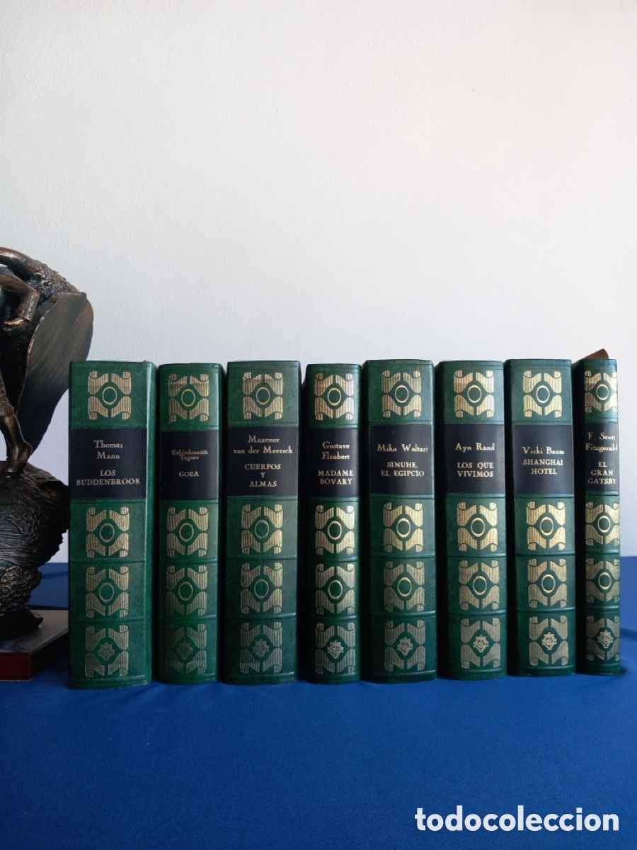 Libros antiguos: Colecci&oacute;n de cl&aacute;sicos de literatura universal &ndash; Encuadernaci&oacute;n verde con dorados