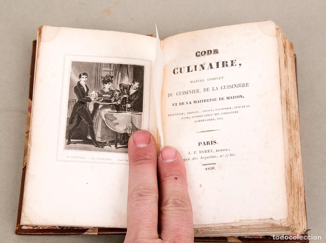 Libros antiguos: Roret - Code culinaire - 1830 - Rar&iacute;simo - Foto 3