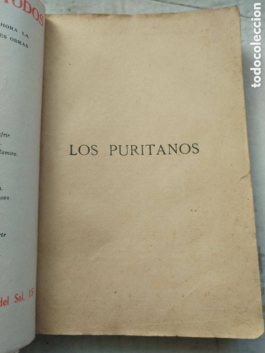 Libros antiguos: LOS PURITANOS/ARMANDO PALACIO VALDES - Foto 2