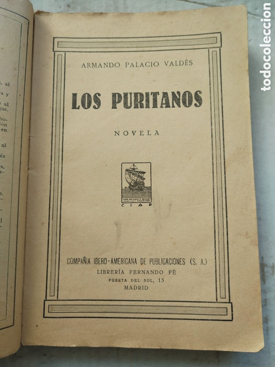 Libros antiguos: LOS PURITANOS/ARMANDO PALACIO VALDES - Foto 3
