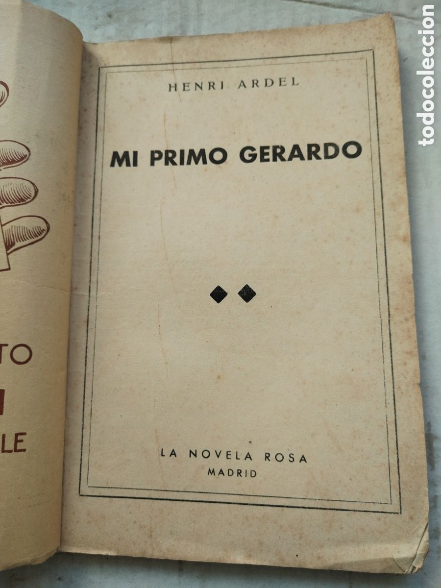Libros antiguos: MI PRIMO GERARDO/HENRI ARDEL - Foto 2