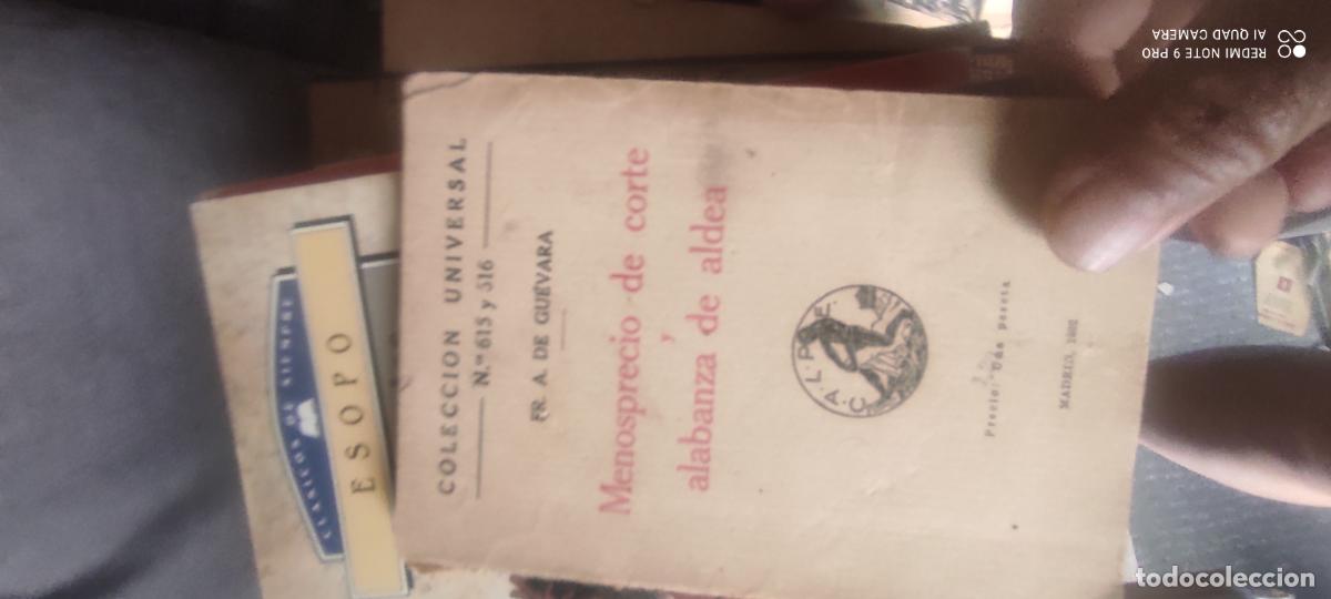 Libros antiguos: MENOSPRECIO DE CORTE Y ALABANZA DE ALDEA FR A DE GUEVARA COLECCIION UNIVERSA