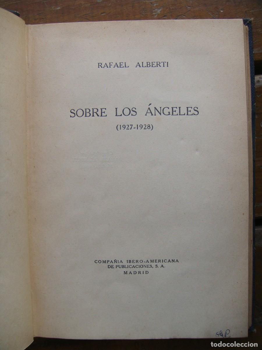 Libros antiguos: Rafael Alberti: SOBRE LOS ANGELES (1927-1928). Primera edicion
