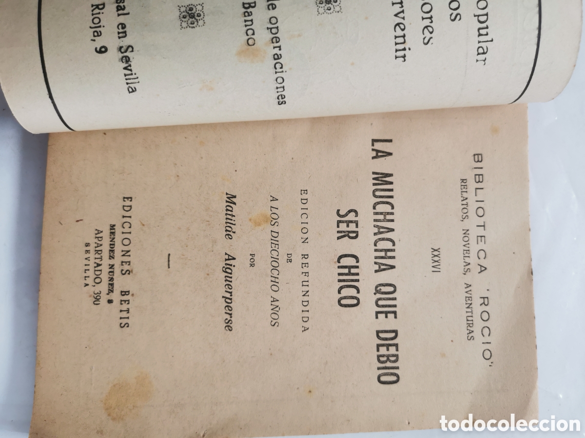Libros antiguos: La muchacha que debi&oacute; ser chico