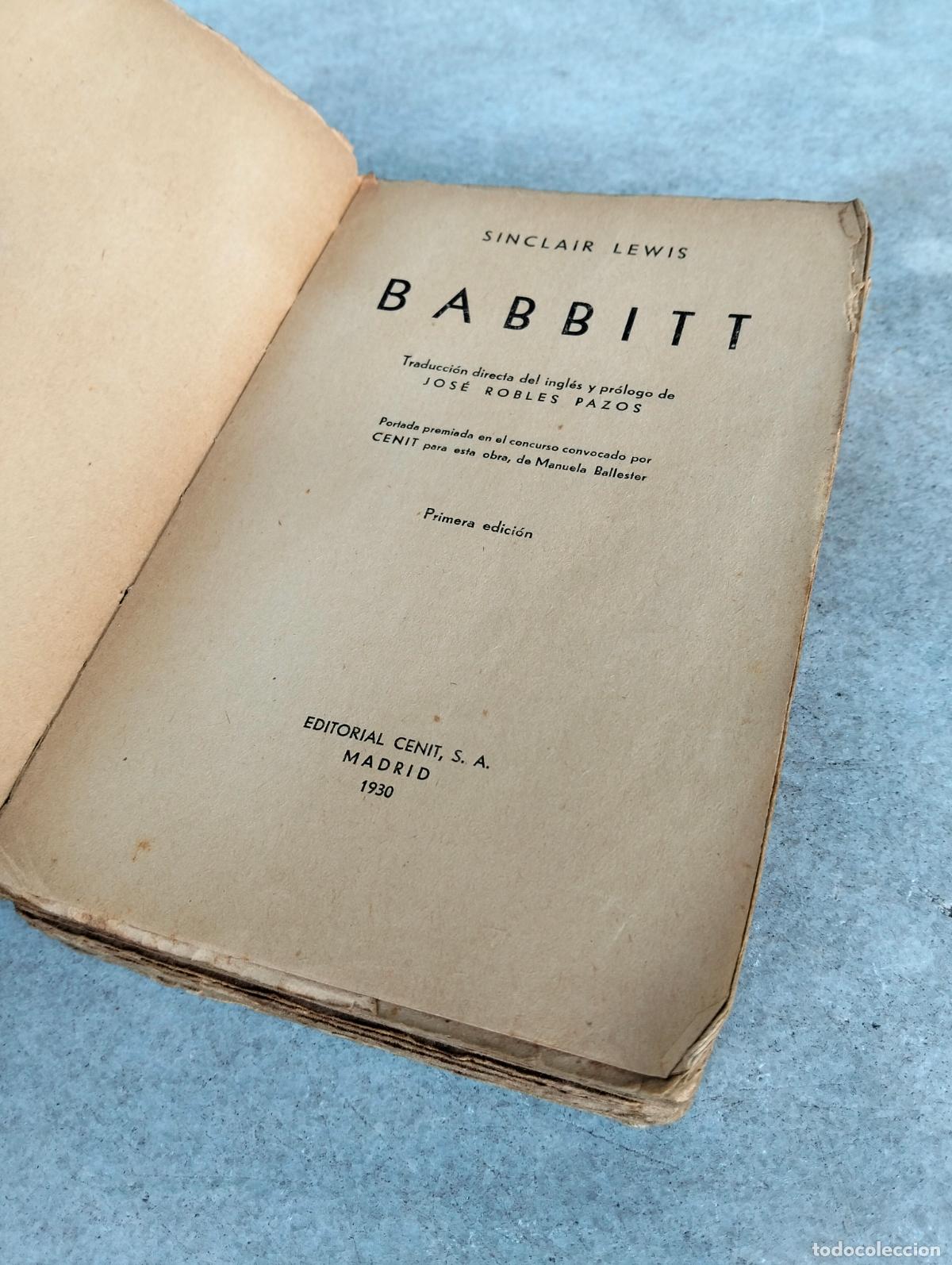 Libros antiguos: Babbitt Sinclair Lewis Cenit primera edici&oacute;n espa&ntilde;ol 1930 - Foto 2