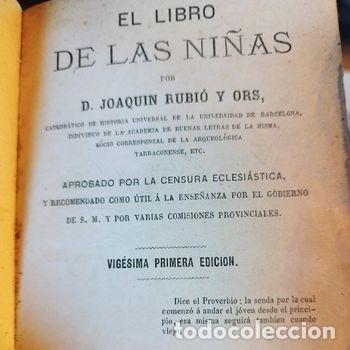 Libros antiguos: EL LIBRO DE LAS NI&Ntilde;AS Joaqu&iacute;n Rubi&oacute; i Ors 1845 - Foto 2