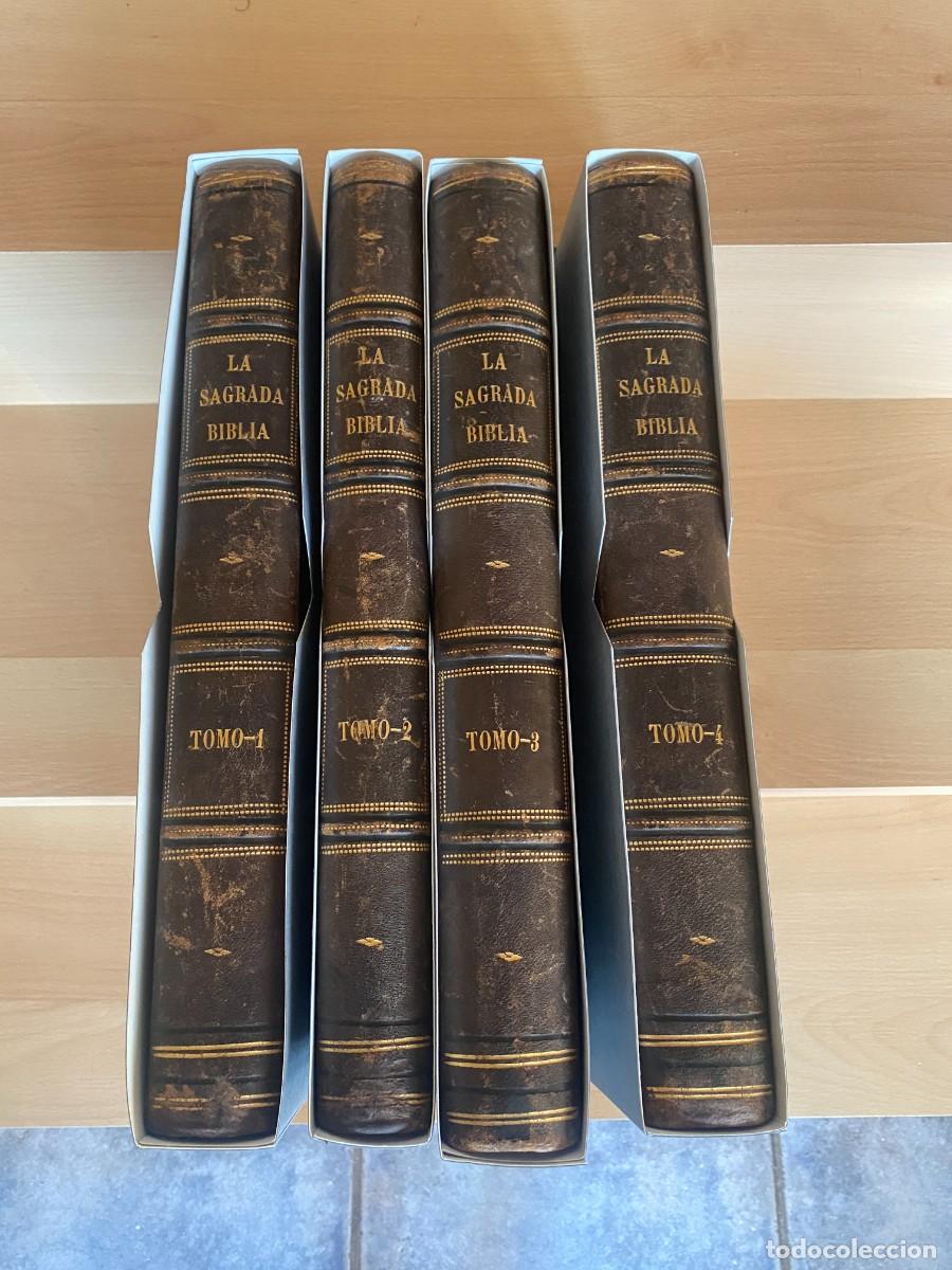 Libros antiguos: LA SAGRADA BIBLIA, FELIX TORRES AMAT, GUSTAVO DORE, MONTANER Y SIMON,4vol 1883, completa.