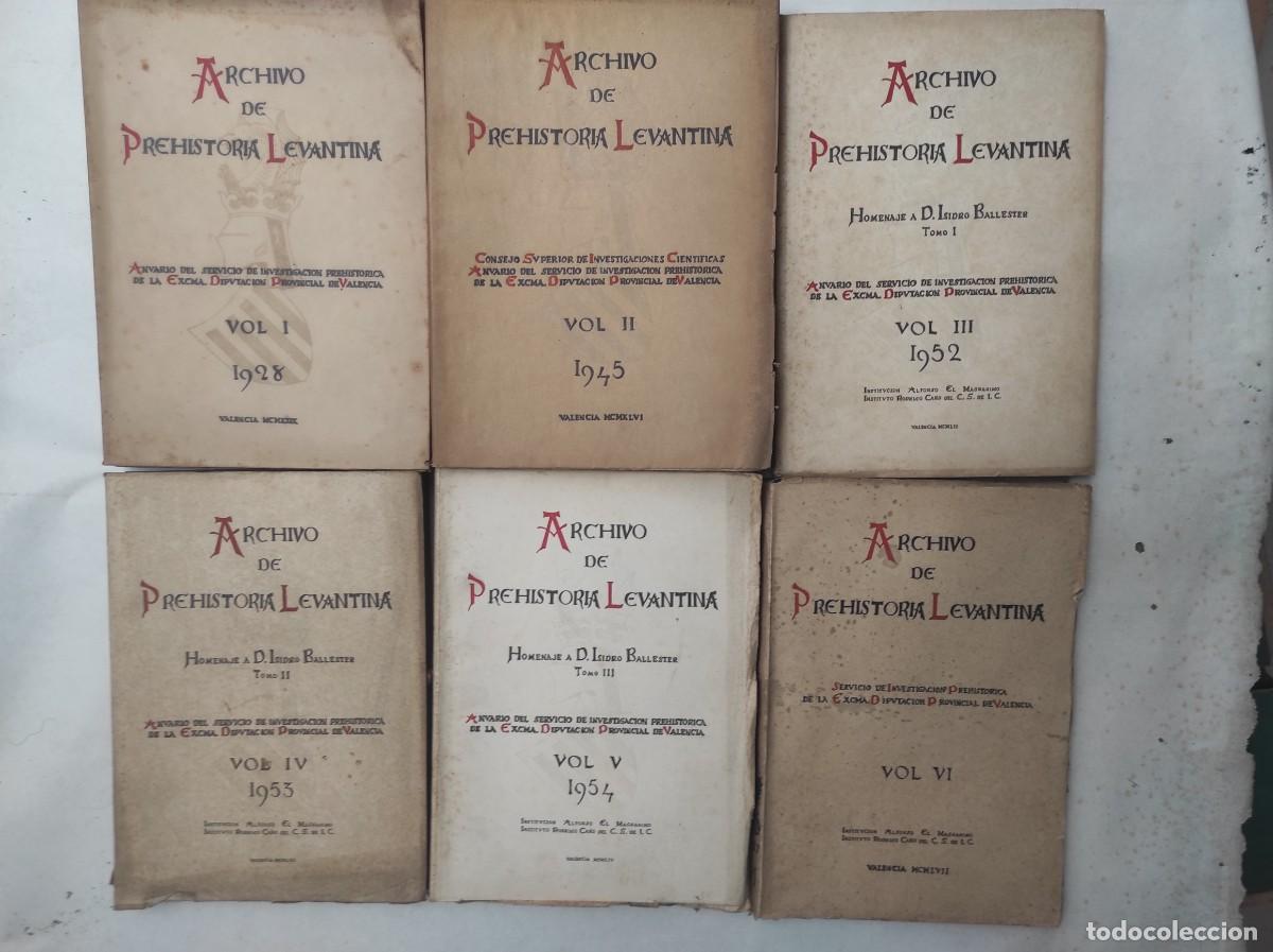 Libros antiguos: ARCHIVO DE PREHISTORIA LEVANTINA volumen I a XIII menos el X, 1928 a 1972 Valencia