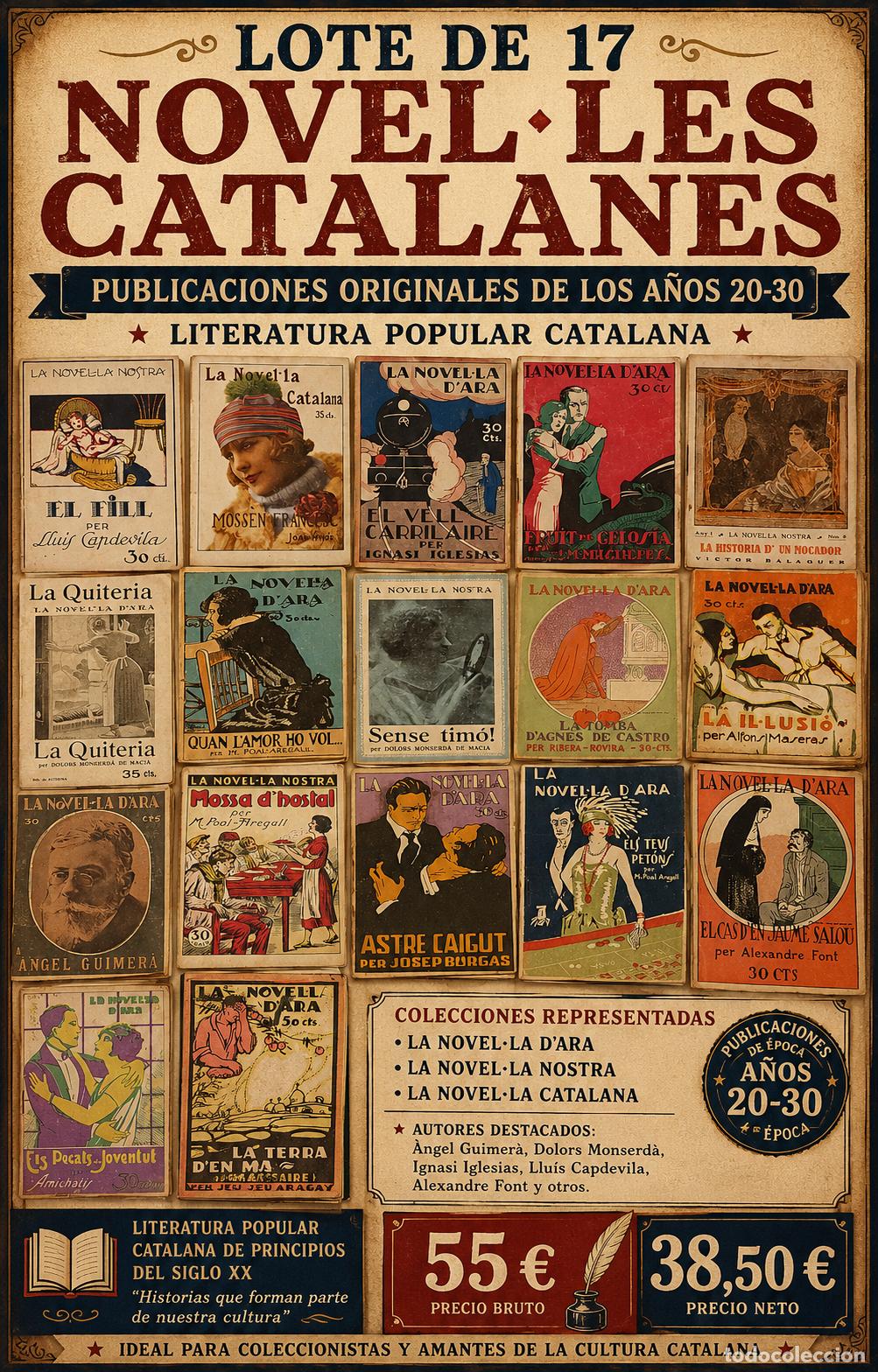 Libros antiguos: LOTE 17 NOVEL&middot;LES CATALANES | LA NOVEL&middot;LA D'ARA | LA NOVEL&middot;LA NOSTRA | ANYS 20-30 | LEER