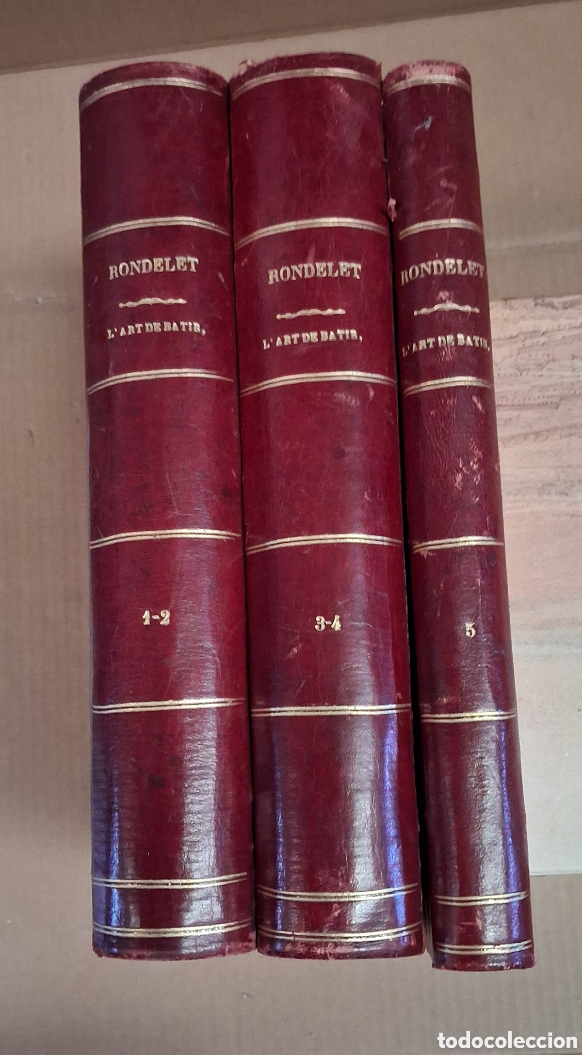 Antiquarische B&uuml;cher: L'ART DE BATIR, PAR JEAN RONDELET. PARIS 1842.