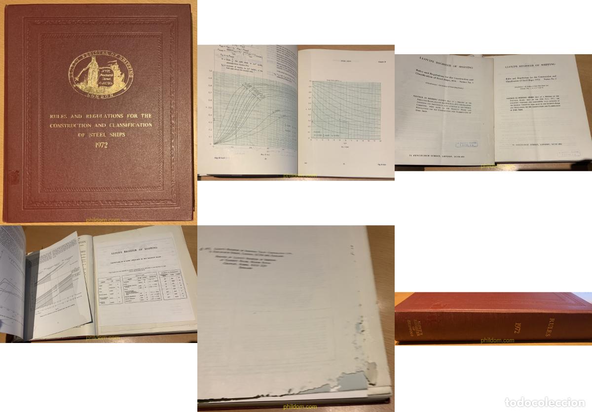 Libros antiguos: Rules and regulations for the construction and classification of steel ships 1972