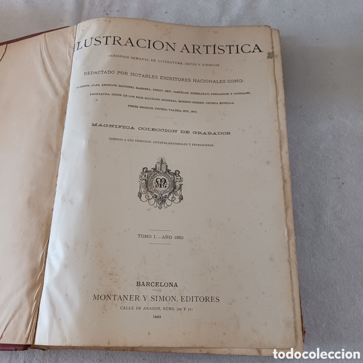 Libros antiguos: Ilustraci&oacute;n Art&iacute;stica,colec.Grabados.Tomo I 1882