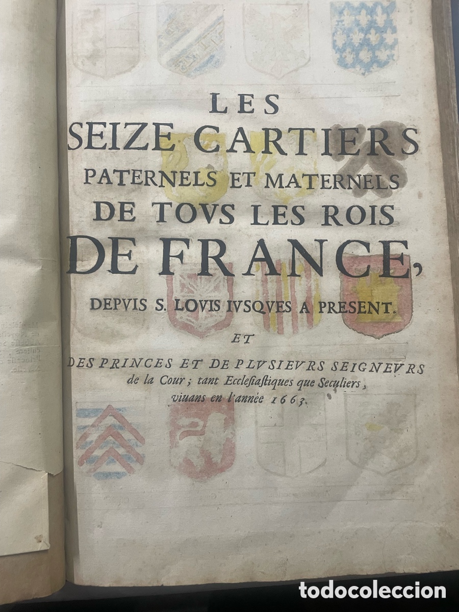 Libros antiguos: Tableaux Genealogiques ou Les Seize Quartiers 1683 - Foto 5