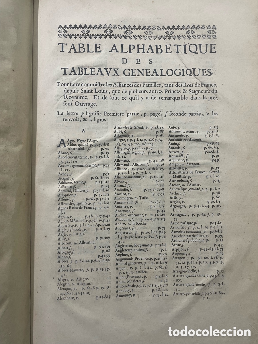 Libros antiguos: Tableaux Genealogiques ou Les Seize Quartiers 1683 - Foto 6