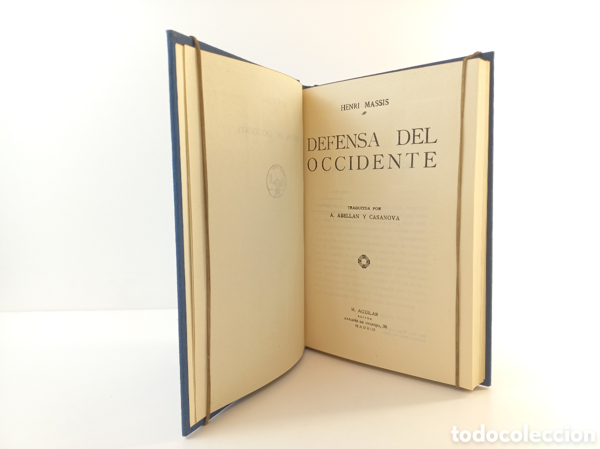 Libros antiguos: Defensa del Occidente. Henri Massis. Aguilar. Cubierta Original. - Foto 6