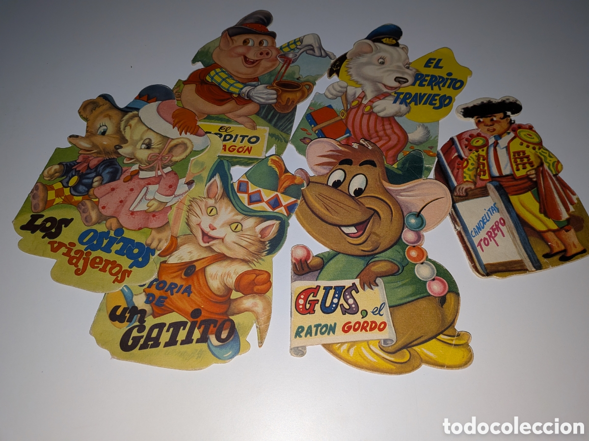 Libros antiguos: Lote de 6 Cuentos Troquelados Vintage - A&ntilde;os 50/60 - Ilustraciones Encantadoras