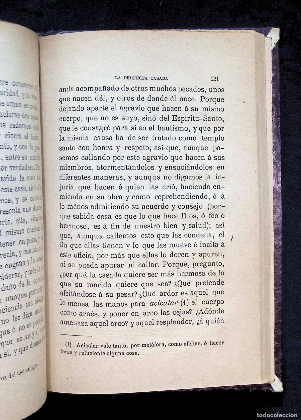 Libros antiguos: LA PERFECTA CASADA. - LE&Oacute;N, Fray Lu&iacute;s de. 1885. - Foto 4