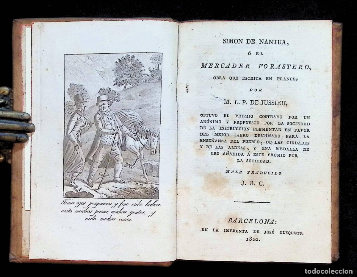 Libros antiguos: SIMON DE NANTUA &Oacute; EL MERCADER FORASTERO. - JUSSIEU, M. L. P. de. 1820.