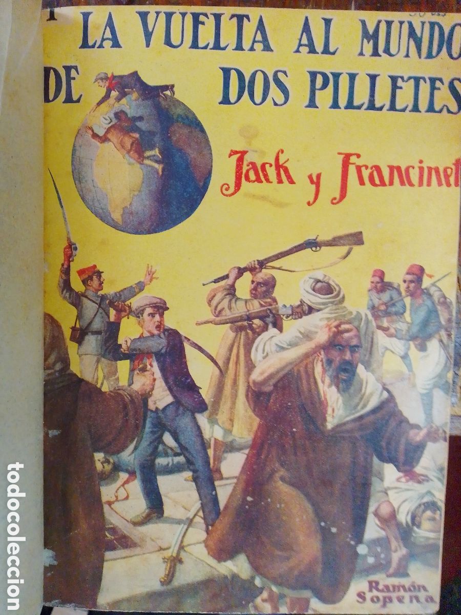 Libros antiguos: LA VUELTA AL MUNDO DE DOS PILLETES. 23 CUADERNOS .SOPENA. 1900