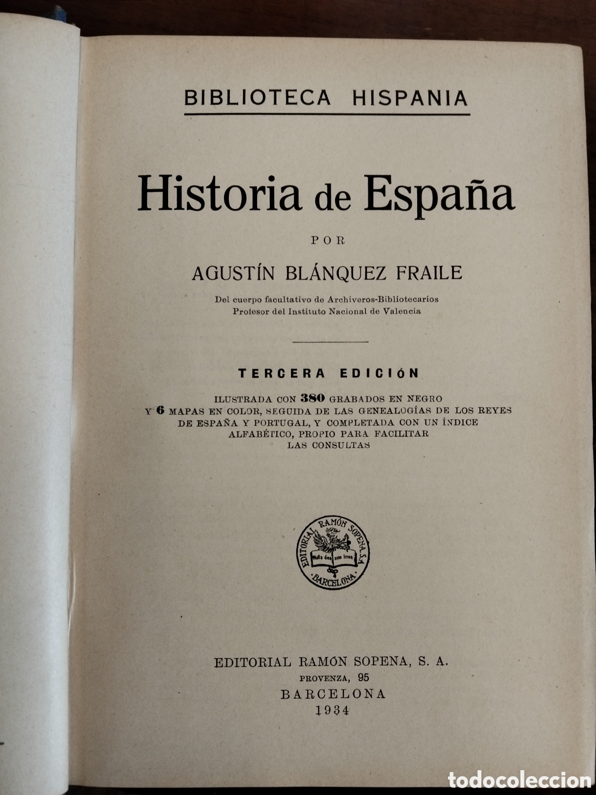 Libros antiguos: HISTORIA DE ESPA&Ntilde;A SOPENA 1934 - Foto 2