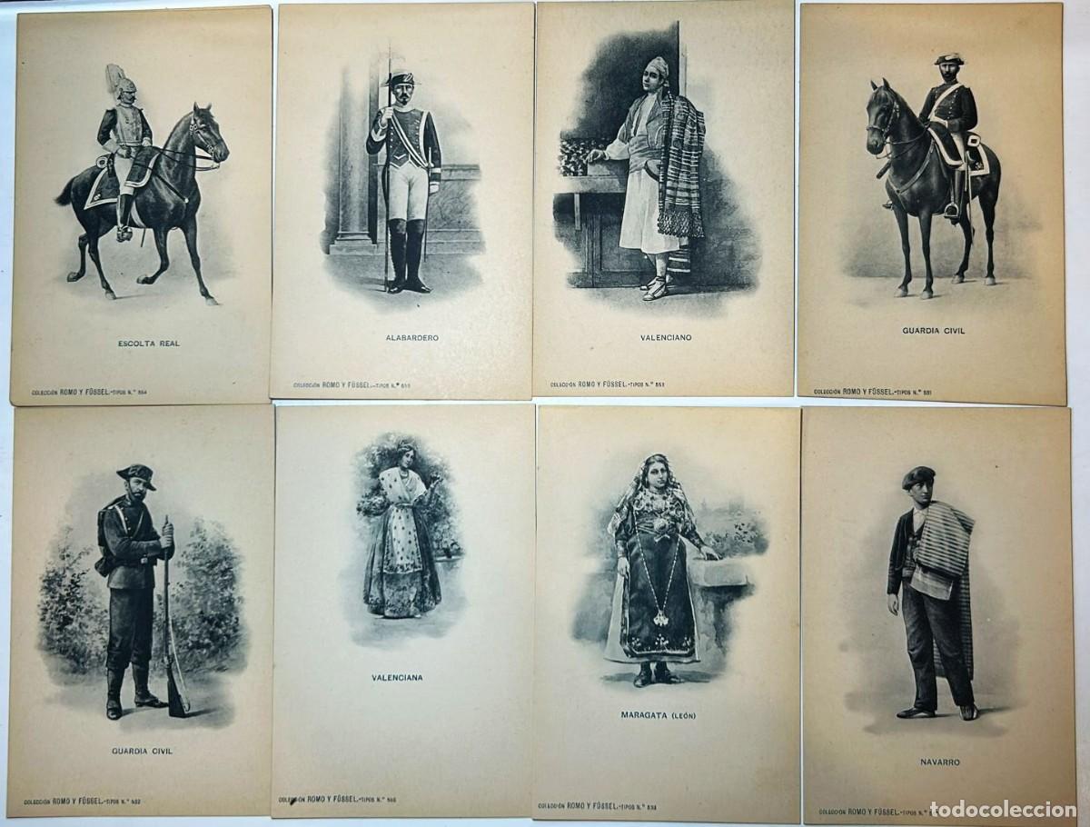 Libros antiguos: COLECCI&Oacute;N Romo y Fussel. Tipos. 25 postales. Madrid, Hausser y Menet, sin fecha (hacia 1900)