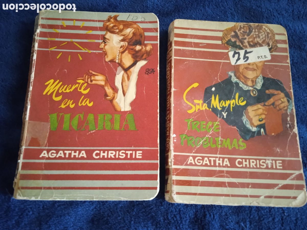 Antiquarische B&uuml;cher: BIBLIOTECA ORO DE BOLSILLO, -MUERTE EN LA VICARIA ,SRTA. MARPLE Y TRECE PROBLEMAS/ AGATHA CHRISTIE