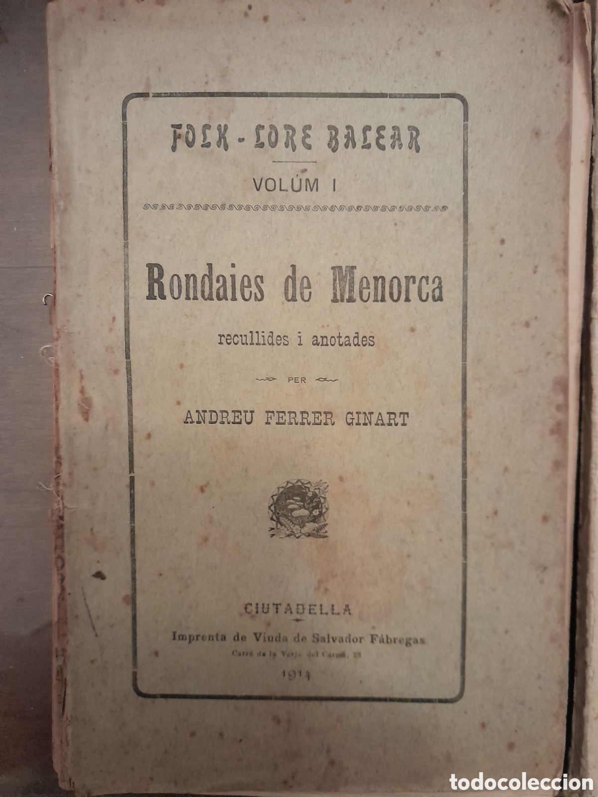 Libros antiguos: Rodaies de menorca 1914